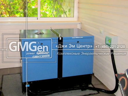 Бензиновая электростанция GMH13000S мощностью 11,5 кВА в кожухе для частного загородного коттеджа