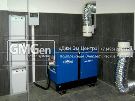 Бензиновая электростанция GMH13000S мощностью 11.5 кВА в кожухе для загородного дома